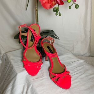 Ann Taylor Patent Leather Dress Sandals, Heels